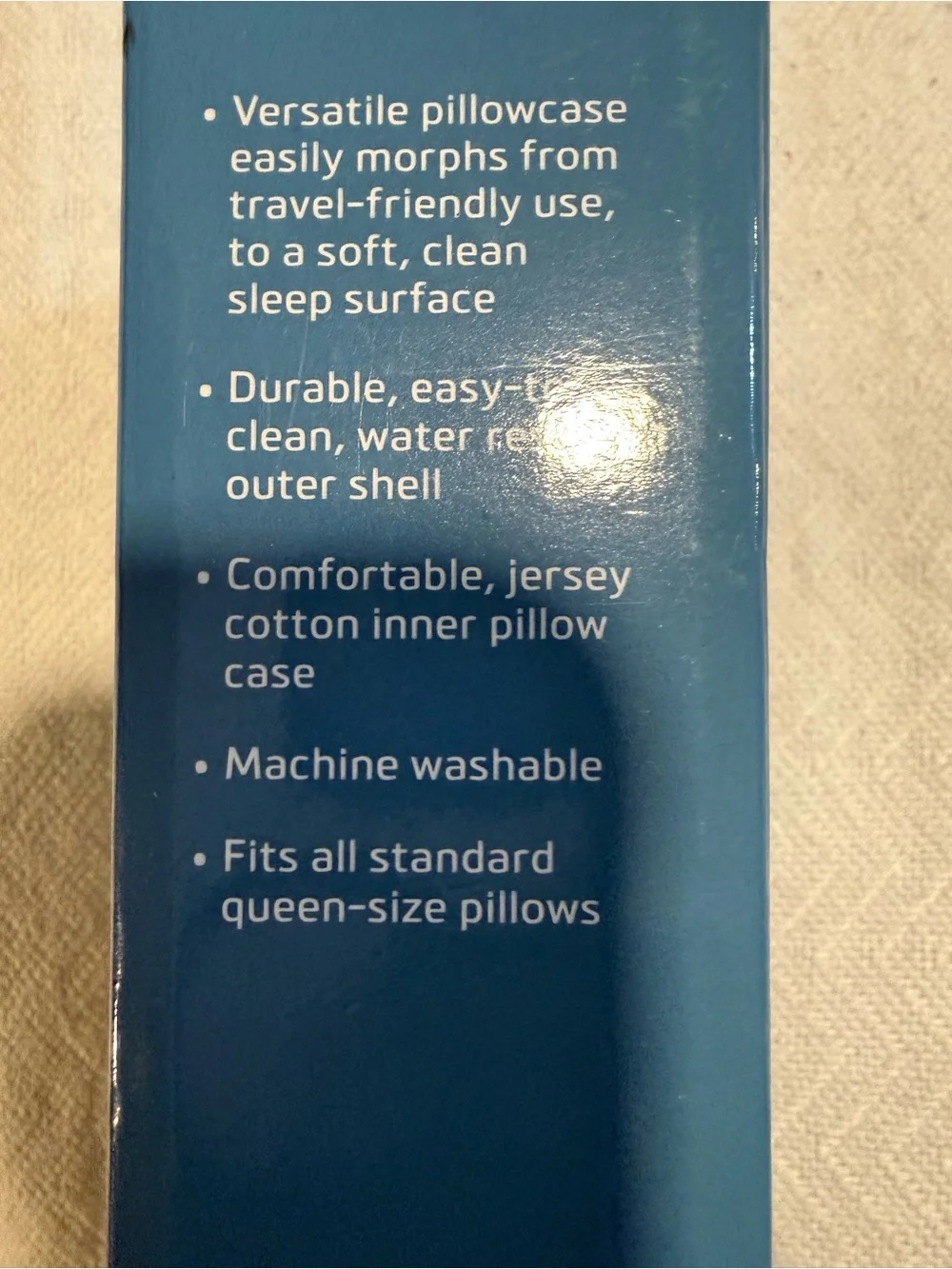 Klymit Drift Camping Pillowcase - Blue Pattern & Tan